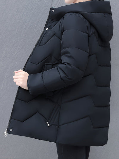 Casual Puffer Wintermantel mit Taschen für Damen | Ideal für den Winter