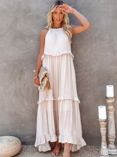 Madelyn | Bohemian Ruffled Maxi Dress