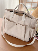 Lena | Umhängetasche Damen Kord modern und bequem geschnitten – Beige