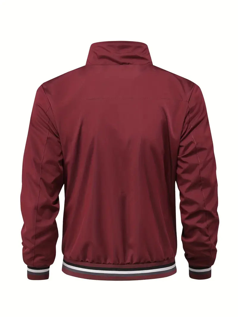 Stanton - Lässige Stehkragen Zip Up Jacke