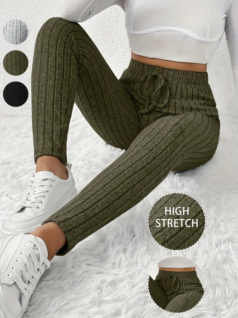 Athena - Hochelastische gerippte Damen-Leggings