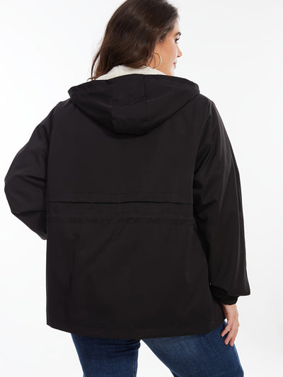 Outdoor Polyester Parka Wintermantel mit Fleece-Fütterung, Kapuze und Kordelzug für Damen | Ideal für den Winter