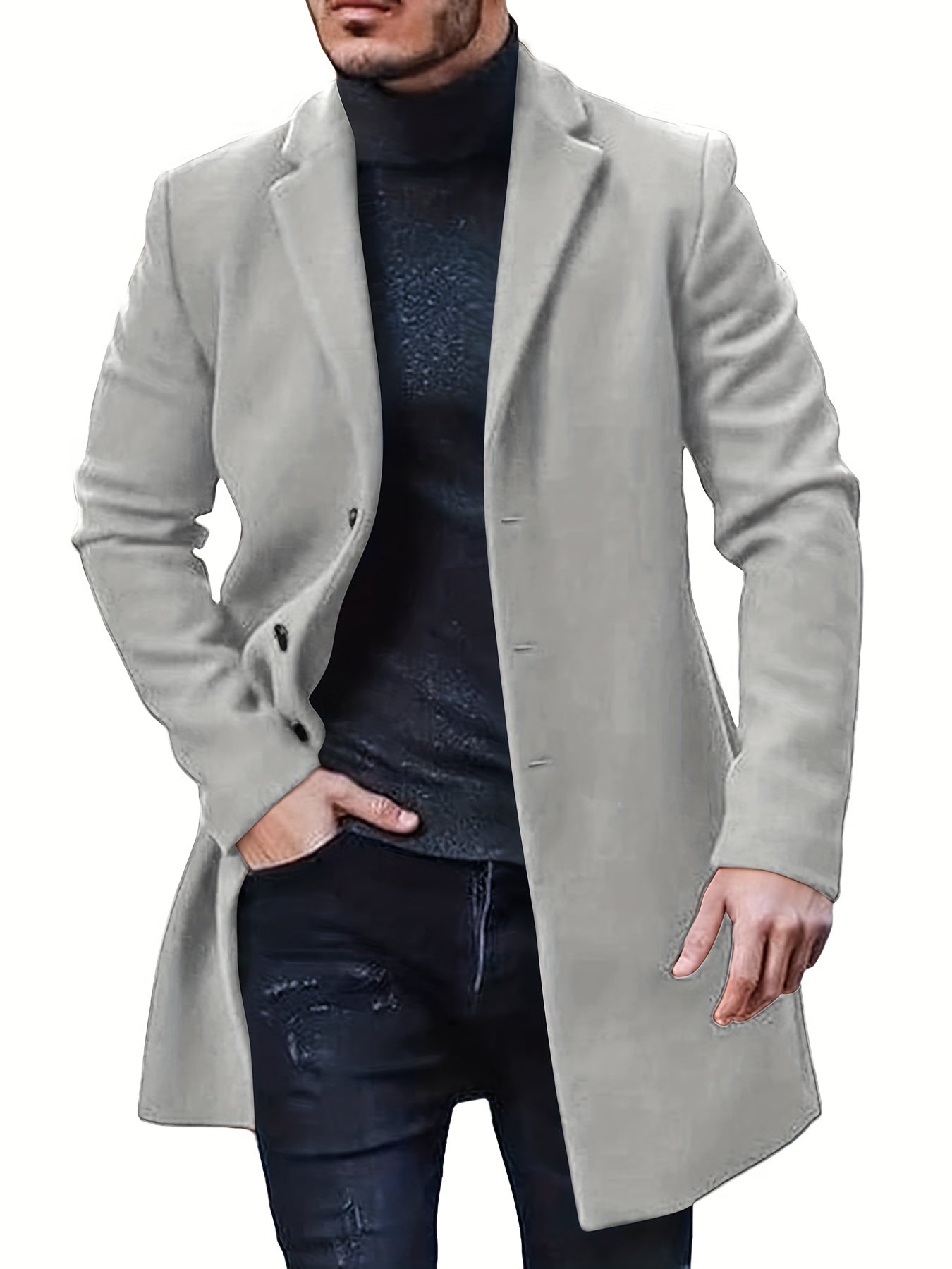 Casual Winter Trench Coat mit Retro-Stil für Herren | Ideal für den Winter