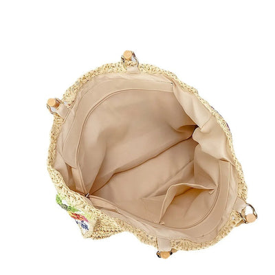 Helviora® | Gehäkelte Handtasche mit Bambusgriff