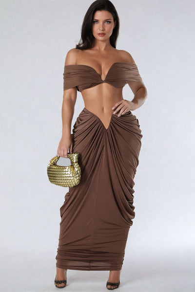 Desiree | Elegantes Off-Shoulder-Set mit Drapierung