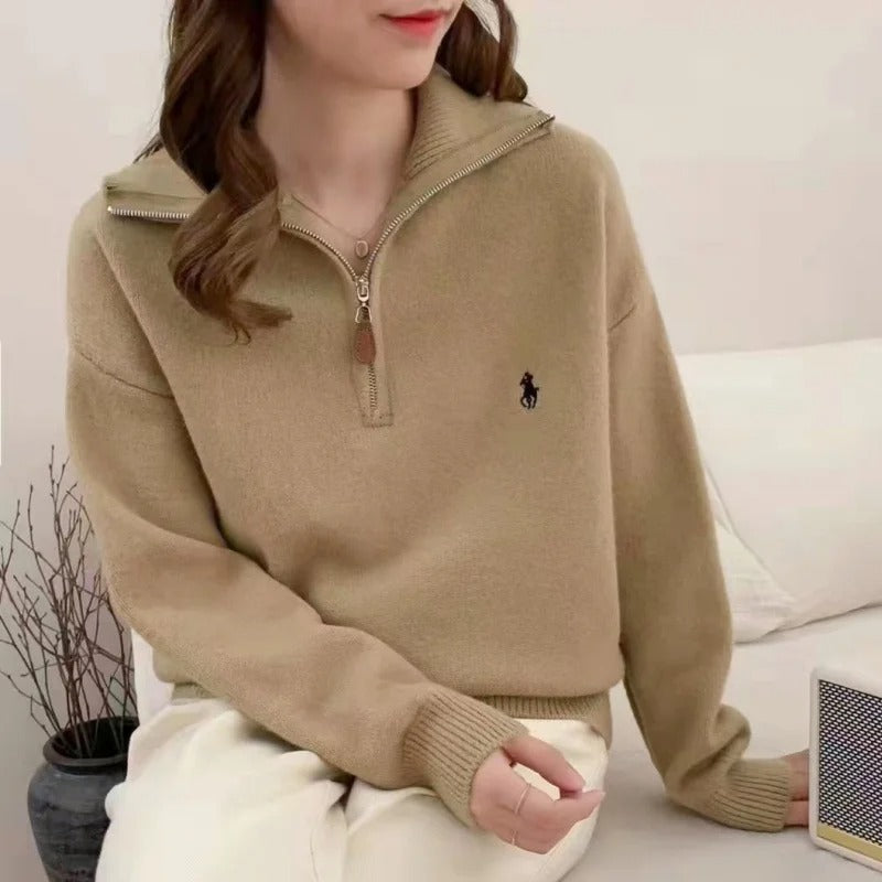 Anneliese® | Bequemer Pullover mit Reißverschluss