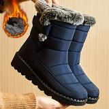 Britta | Wasserdichte Damen Daunenstiefel – Blau