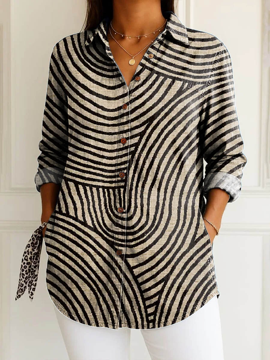 Ingrid | Bluse mit verdrehten Streifen