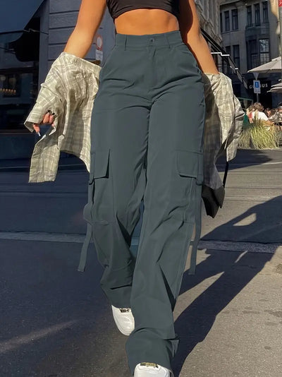 Bernadette® | Einfarbige Cargo-Hose für Damen