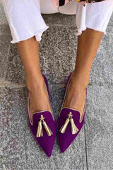 Freya | Elegante Damen-Tassel-Loafer mit Zeitlosem Design – Lila