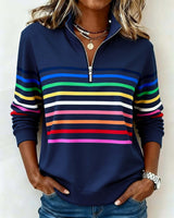 Hannah | Moderner Damen Sweatshirtstil elegant geschnitten – Marineblau