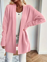 Leonie | Kuscheliger Cardigan Offener Schnitt – Rosa