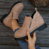 Stephanie | Elegante Und Moderne Plateau Stiefeletten – Rosa
