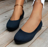 Damen Ballerina Freizeitschuhe – Marineblau