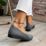 Damen Ballerina Freizeitschuhe – Grau