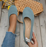 Damen Ballerina Freizeitschuhe – Hellblau