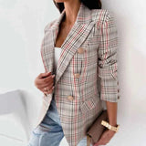 Damen Blazer Elegant Klassisch – Grau