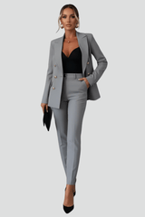 Damen Blazer Hosen Set – Grau