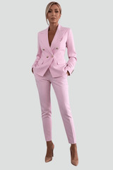 Damen Blazer Hosen Set – Rosa