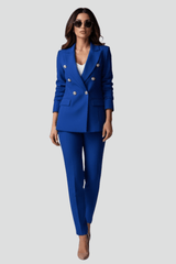Damen Blazer Hosen Set – Blau