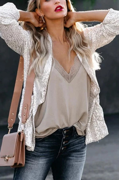 Eleganter Damenblazer mit Pailletten