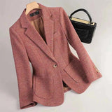 Damen Blazer Zweireiher – Rot