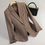 Damen Blazer Zweireiher – Braun