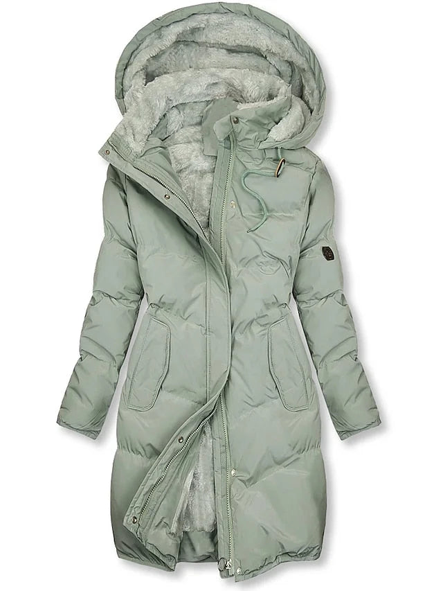 Damen Isolierte Winterjacke mit Kapuze und Taschen