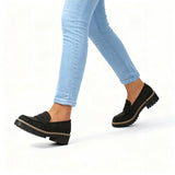 Damen Loafer Chunky Komfort – Schwarz