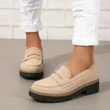 Damen Loafer Chunky Komfort – Beige