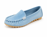 Damen Loafer Slip On Casual – Hellblau