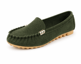 Damen Loafer Slip On Casual – Grün
