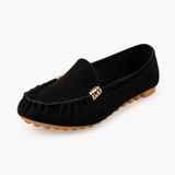 Damen Loafer Slip On Casual – Schwarz