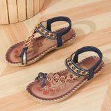 Marie | Damen Orthopädische Flache Knöchelriemen Sandalen – Ozeanblau
