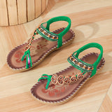 Marie | Damen Orthopädische Flache Knöchelriemen Sandalen – Smaragdgrün