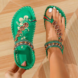 Marie | Damen Orthopädische Flache Knöchelriemen Sandalen – Grün