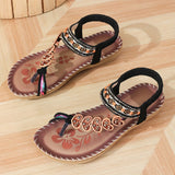Marie | Damen Orthopädische Flache Knöchelriemen Sandalen – Schwarz