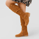 Sophie | Damen Orthopädische Kniehohe Stiefel – Hellbraun