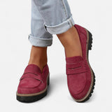 Sophie | Damen Orthopädische Loafer Komfort Slip-On Schuhe – Weinrot