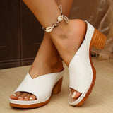 Johanna | Damen Orthopädische Plateau-Sandalen mit Blockabsatz – Weiß