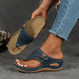 Frieda | Damen Orthopädische Sandalen mit Fußbett – Blau