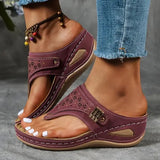 Frieda | Damen Orthopädische Sandalen mit Fußbett – Bordeauxrot