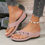 Johanna | Damen Orthopädische Slip-On Sandalen Blumenverzierung – Rosa