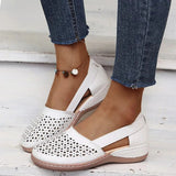 Elfriede | Damen Orthopädische Slip-On Schuhe Gelocht – Weiß
