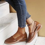 Elfriede | Damen Orthopädische Slip-On Schuhe Gelocht – Braun