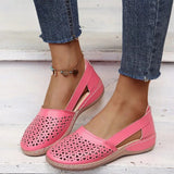 Elfriede | Damen Orthopädische Slip-On Schuhe Gelocht – Rosa