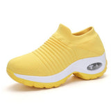 Greta | Damen Orthopädische Slip-On Sneaker Luftpolster – Gelb