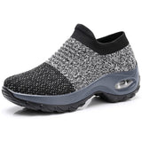 Greta | Damen Orthopädische Slip-On Sneaker Luftpolster – Grau