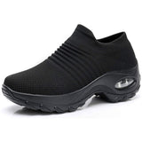 Greta | Damen Orthopädische Slip-On Sneaker Luftpolster – Schwarz