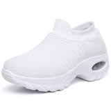 Greta | Damen Orthopädische Slip-On Sneaker Luftpolster – Weiß